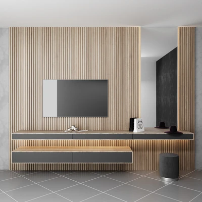 TV wall and dressing table — Ver 1