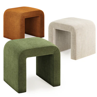 Sophia Luxury Curved Upholstered Ottoman Bench — Вид 2