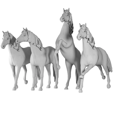 Horse in 04 Poses — Вид 2