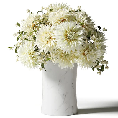 Bouquet of white chrysanthemums with snowberry twigs — Ver 2