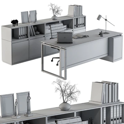 Office Furniture - Manager Set 07 — Вид 2