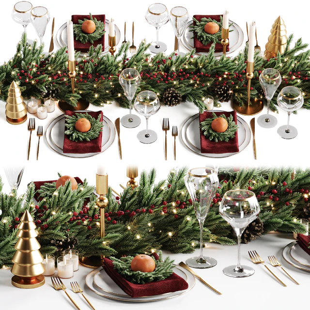 Christmas table setting 3 — Descargar