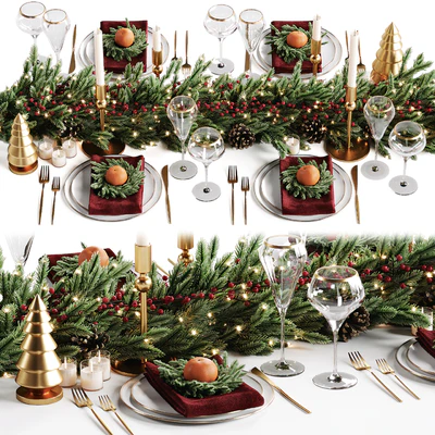 Christmas table setting 3 — Ver 2