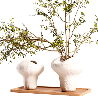 Plum branch in a stone vase — Ver 2