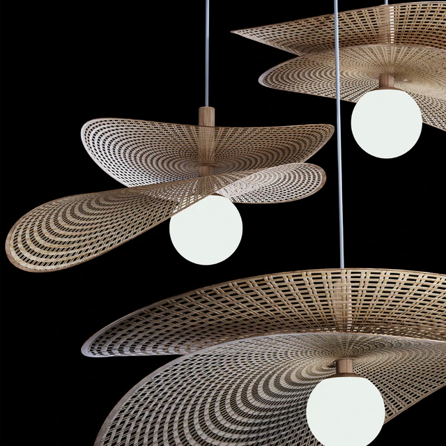 Luciole Rattan Pendant Light by La Vie — Descargar