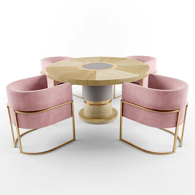 Julius chairs and Lune table — Ver 2