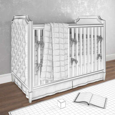 ALEXANDRA TUFTED PANEL CRIB, Restoration Hardware — Ver 2