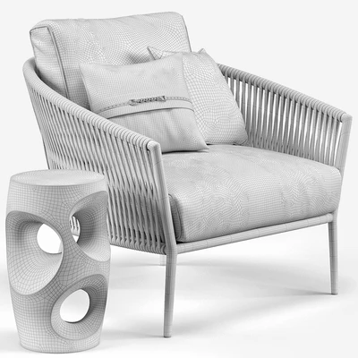 Catalina Outdoor Lounge Chair, Oly Studio Cosmo Side End Table — Ver 2