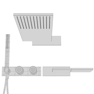 Shower mixer and overhead shower Fantini Milano — Ver 2