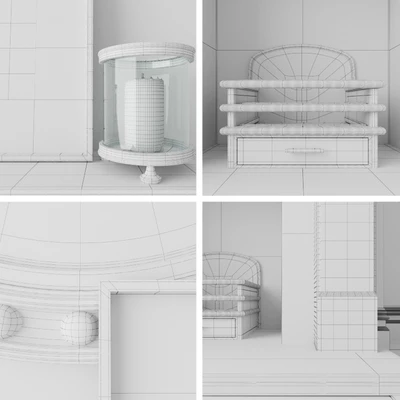 Fireplace, decorative set — Ver 2