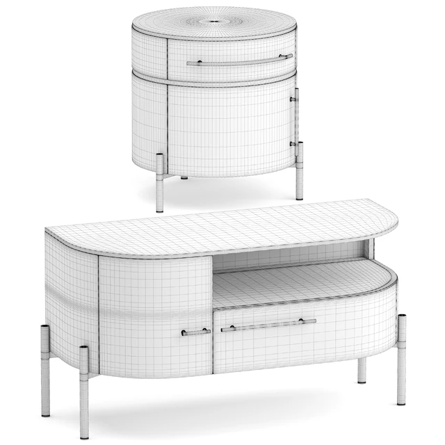 Baxter Plisse small tables — Скачать