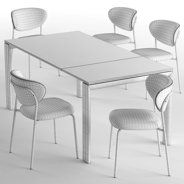 Cozy chair and Dorian table - connubia calligaris — Скачать