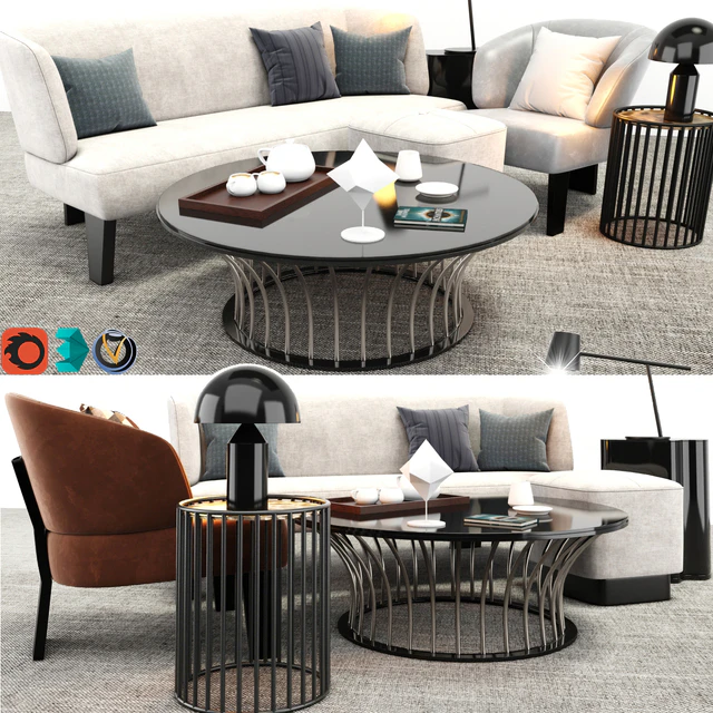 Minotti Creed Sofa And Armchair Set — Descargar