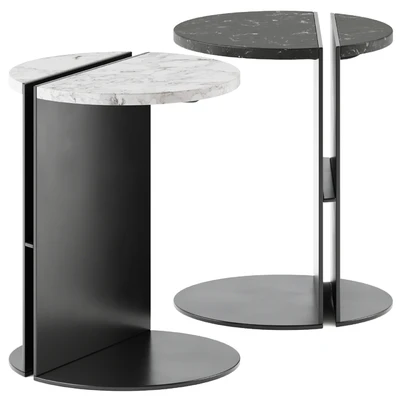 Maami Home HALF CALACATTA VIOLA Marble Side Tables — Ver 1