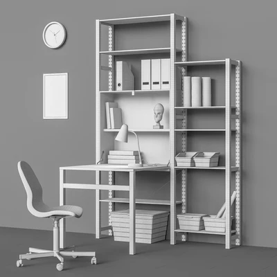 Workplace set 8 (3 module options) — Ver 2