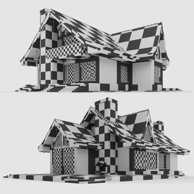 Modern half-timbered house with a residential attic — Descargar