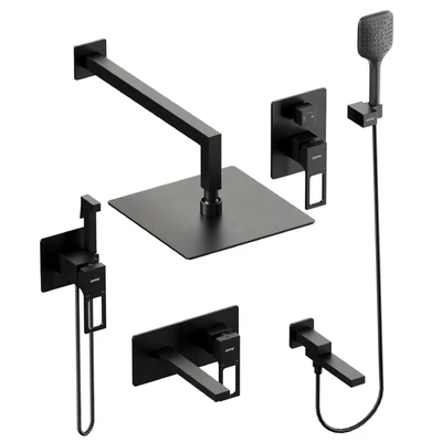 Gappo Shower Set Black Wall Mounted 001 — download
