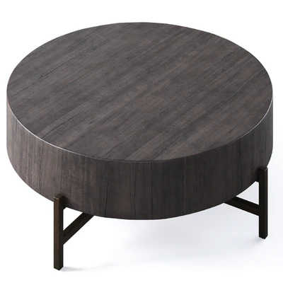 Fargo 40" Round Reclaimed Wood Coffee Table by pottery barn — Вид 2