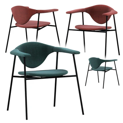 GUBI Masculo Chair with steel and base 4 legs — Ver 1