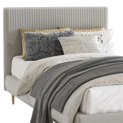 Roar / Rabbit Pleated Upholstered Bed 213 — Ver 2