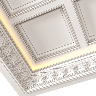 Кессонный потолок с подсветкой в классическом стиле.Modern coffered illuminated ceiling — Вид 2