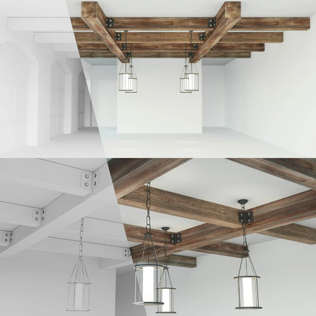 Ceiling beams wooden — Download