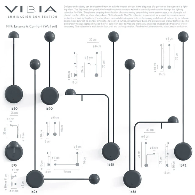 Vibia Pin (wall set) — Скачать
