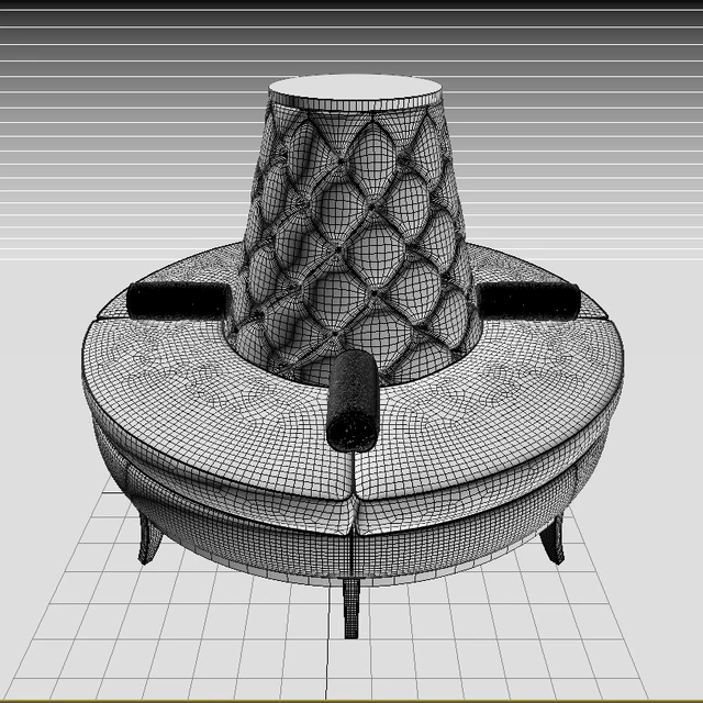 Circle Banquette Settee Lobby sofa — Скачать