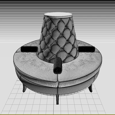Circle Banquette Settee Lobby sofa — Вид 2