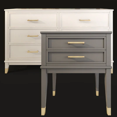 Chest and drawer Westerleigh. Dresser, nightstand by Cosmopolitan — Ver 2
