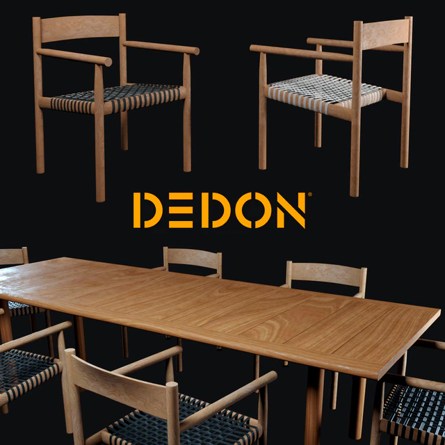 Стол и стул Tibbo Dedon — Скачать