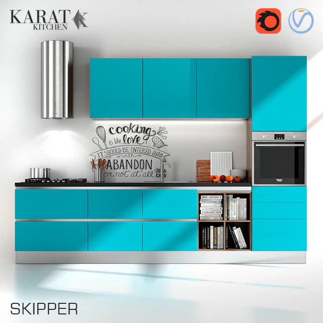 Кухня Skipper (CYAN) от KaratKitchen — Скачать