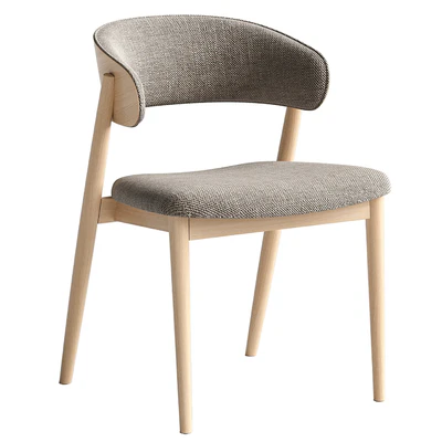 Chair Siena beige brown fabric solid beech natural — Вид 2
