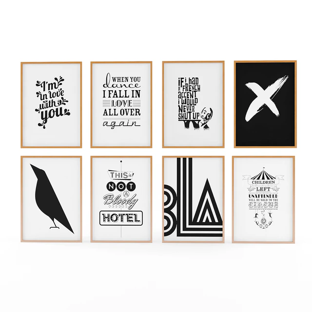 Black &amp; White Art Prints. Black and white pictures — Descargar