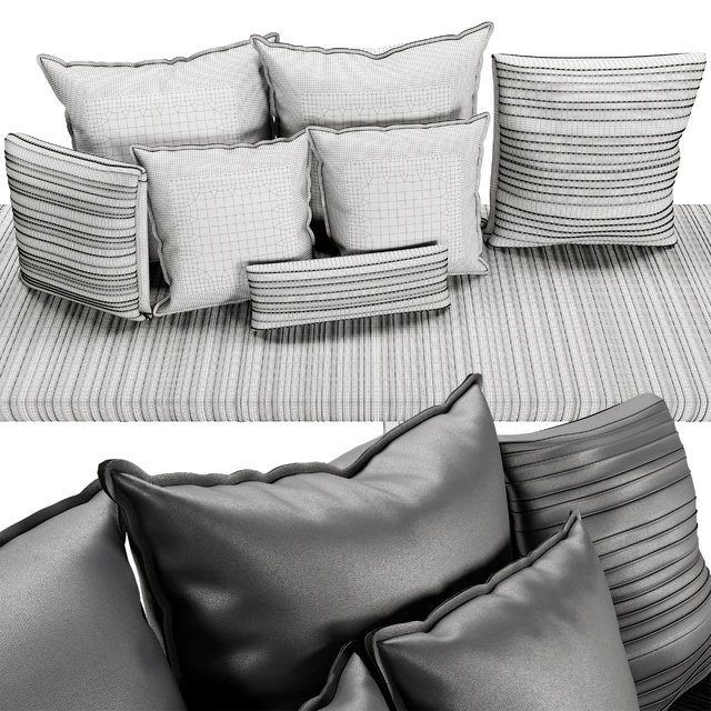 Baxter garcon bench and pillows — Descargar