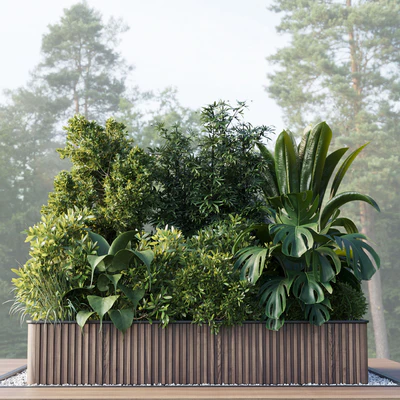 Outdoor plant Collection 114 - Wooden box for plant garden — Вид 2