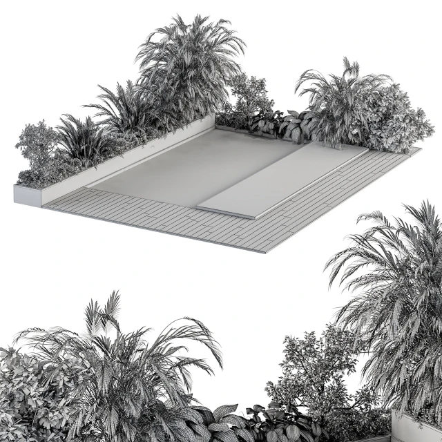 Backyard and Landscape Furniture with Pool 04 — Descargar