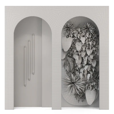 Wall Vertical Garden Behind the Glass 2687 — Вид 2