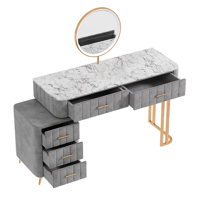 Meja Rias Nordic Vanity Mirror Table — Descargar