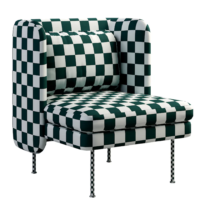 Bloke Velvet Lounge Chair — Descargar