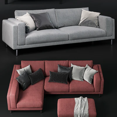 Sofas and ottoman IKEA NOCKEBY — Ver 2