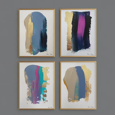 Abstract blue painting art — Ver 1
