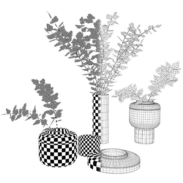 Decorative set with plants — Descargar