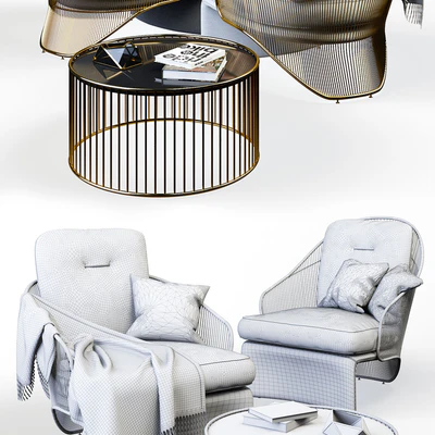 Minotti Colette armchairs — View 2