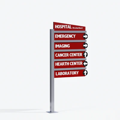 3d model of hospital information board for exterior — Вид 3