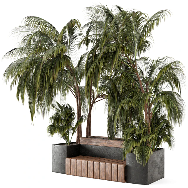 Outdoor Garden set bush and Tree - Garden Set 76 — Скачать