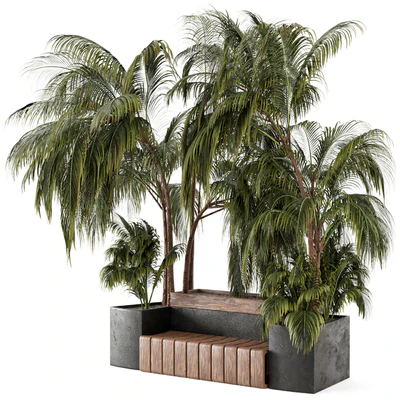 Outdoor Garden set bush and Tree - Garden Set 76 — Вид 1