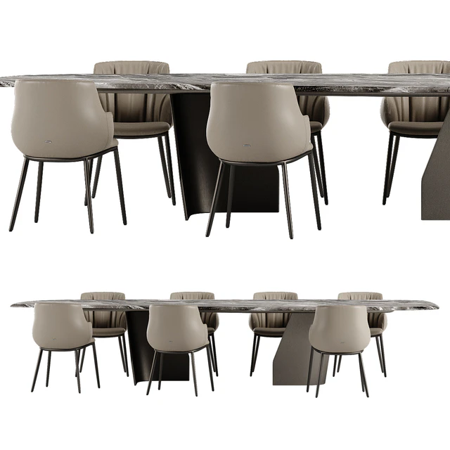 Cattelan Italia Senator table Rihanna chair set — Descargar