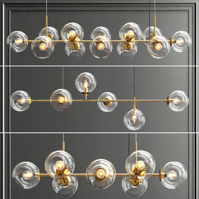 Collection of glass bole chandelier — Скачать