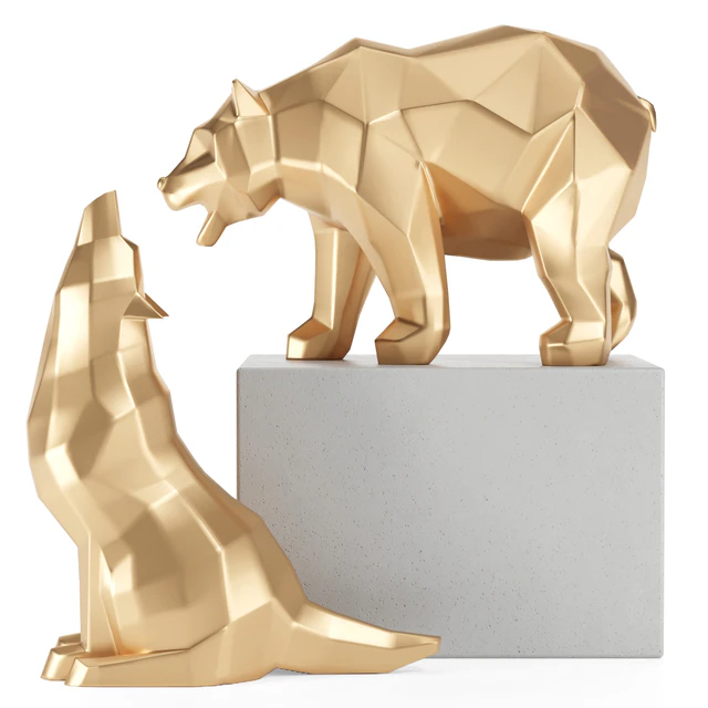 geometric wolaf and bear — Скачать